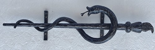 Eisenskulptur äskulapstab - eisenskulptur,
