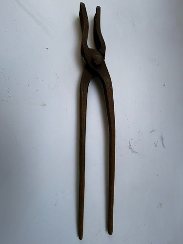 Antike feuerzange zange 60cm - feuerzange,